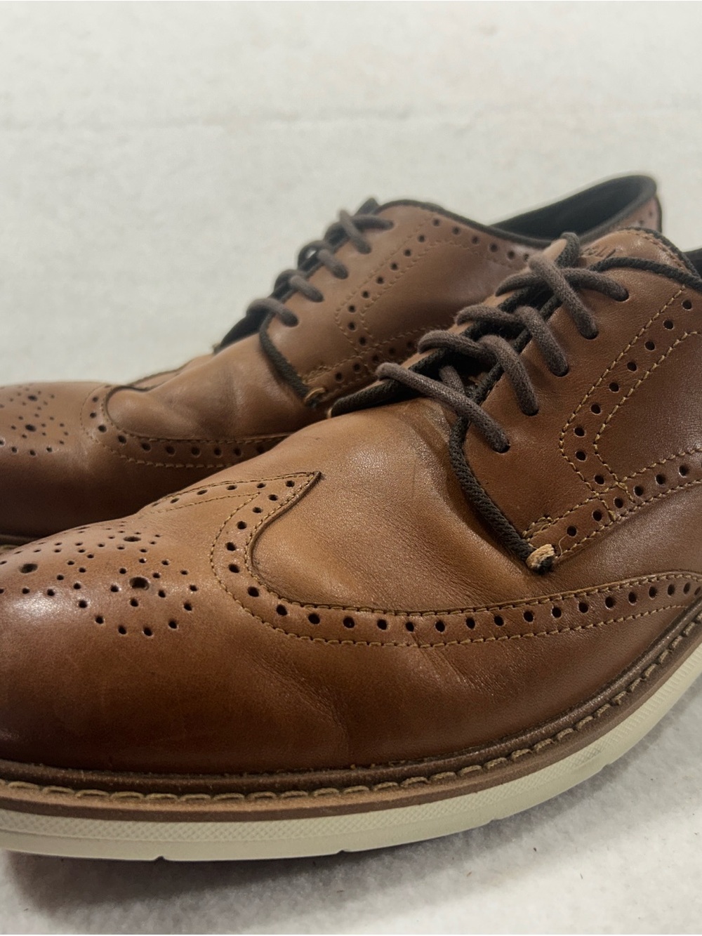 Cole Haan Grand 360 Men's 11.5 M Brown Leather Wingtip Oxford Dress Shoes